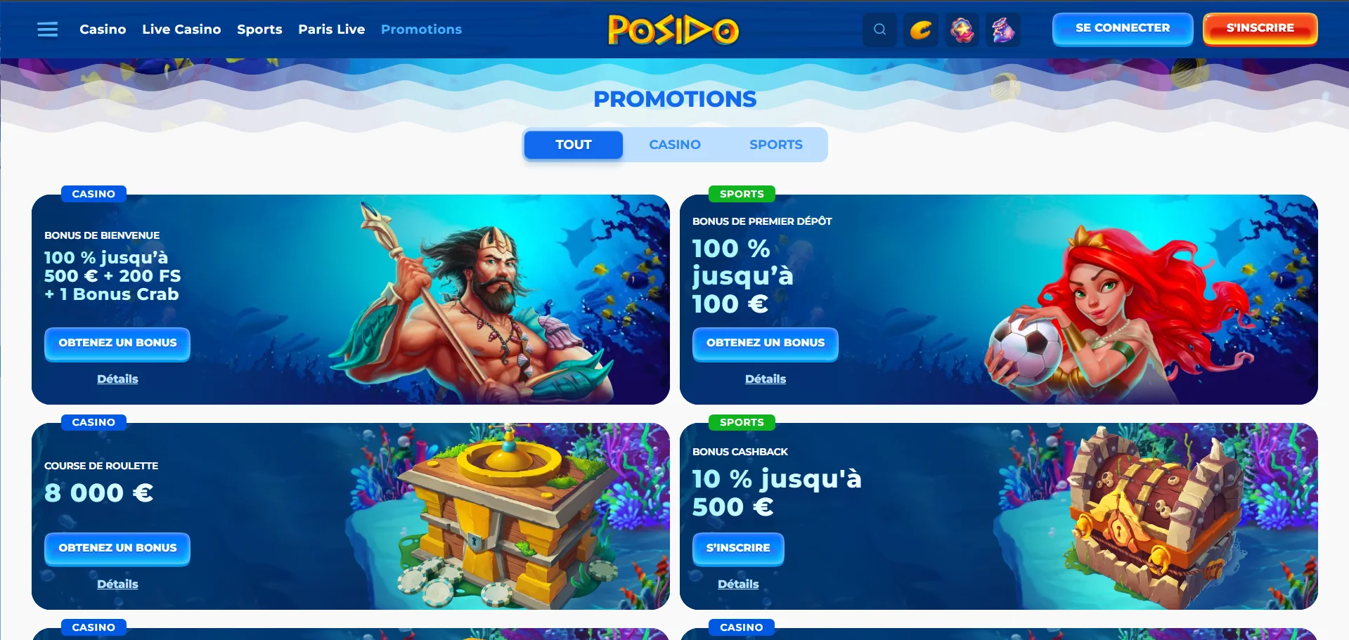 Posido casino bonus