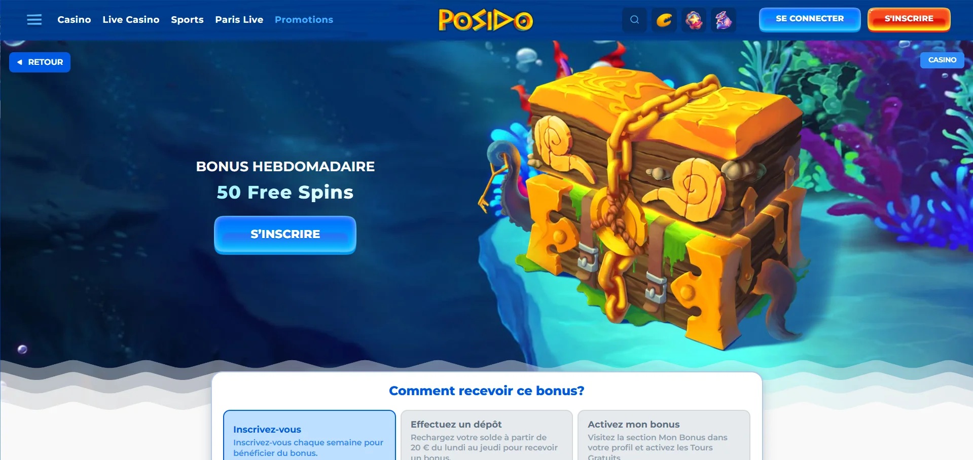 Posido casino code bonus