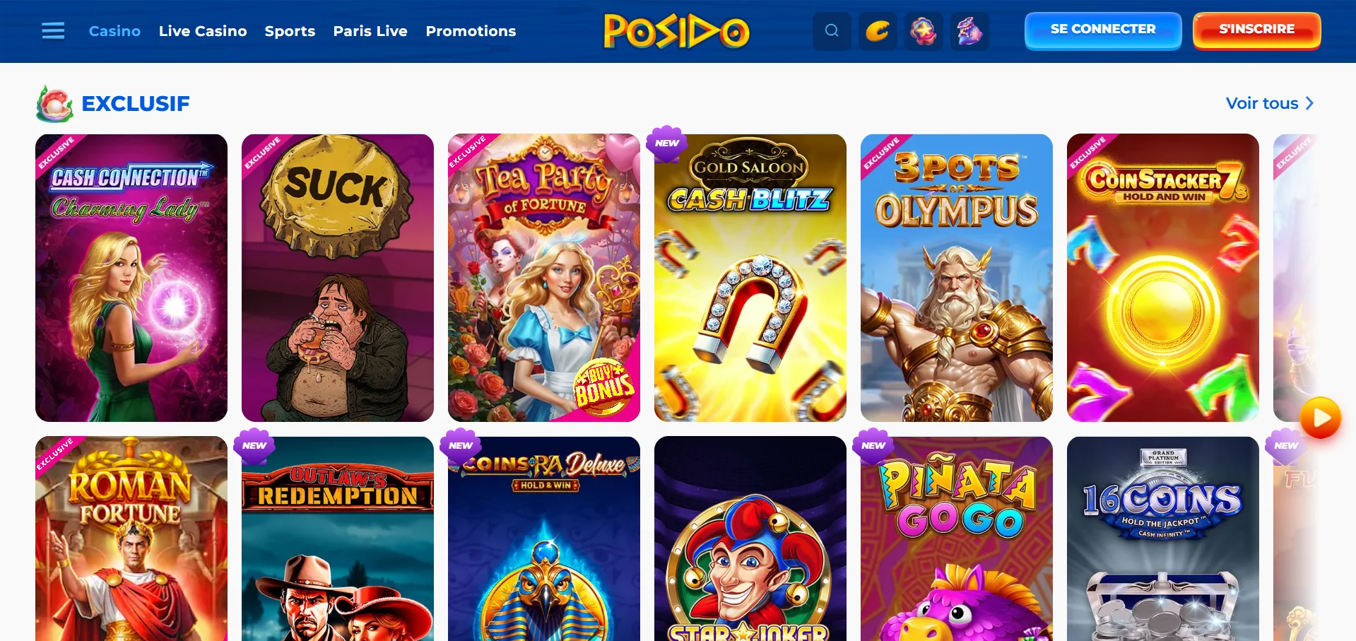 Posido casino jeux